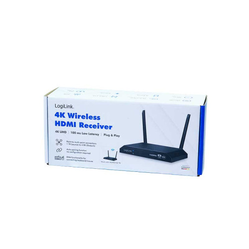 Logilink HDW0103AR - Receptor HDMI para HDW0103, inalámbrico, 150 m, 4K a 60 Hz