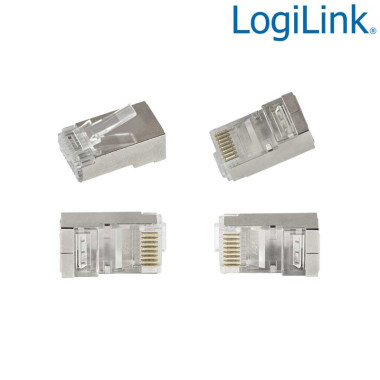 Logilink MP0077 - 50 Conectores RJ45 SFP Cat.6 Macho '' Pass Through''
