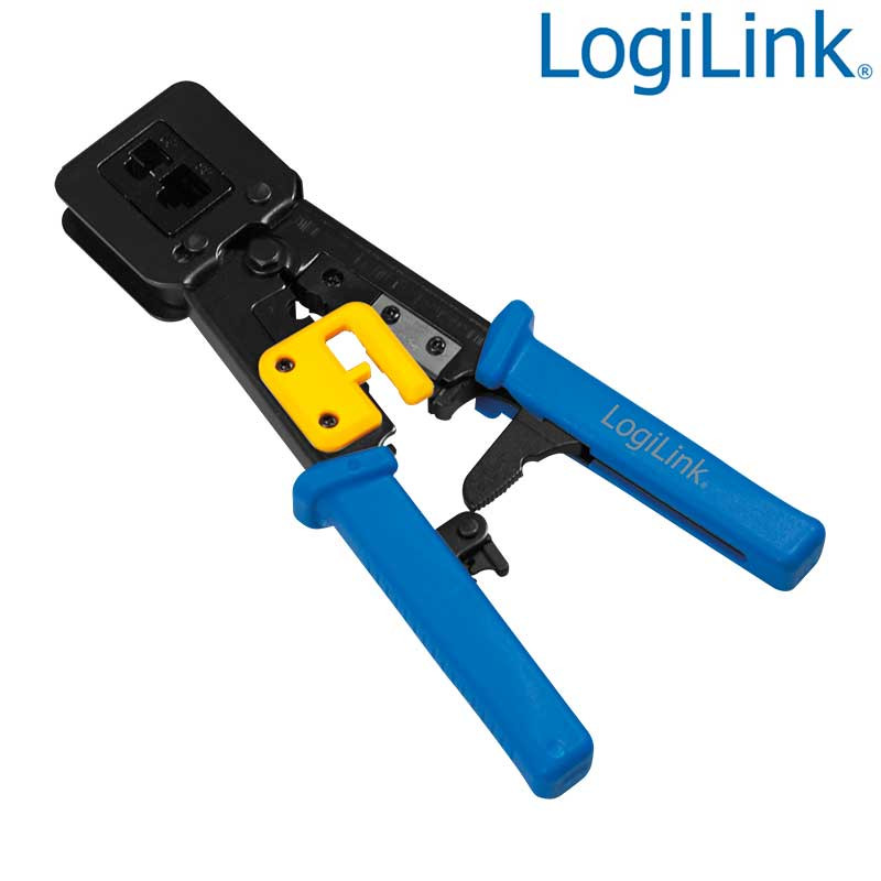 Logilink WZ0037 - Crimpadora para conectores RJ11/12/45, ''Pass Through'' con cortador