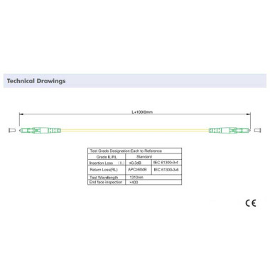 Logilink FPSLC01 - 1m Cable Fibra Optica OS2 LC/APC-LC/APC 9/125 MonoModo Simplex