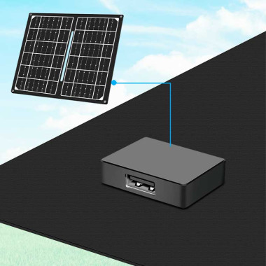 Logilink PA0339 - Panel solar plegable cargador USB, 1x USB-A, 7 W, IP65, negro