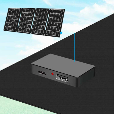 Logilink PA0340 - Panel solar plegable cargador USB,1 x USB-A,1 x USB-C, 15 W, negro