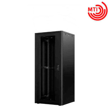 MTI RTN2466CL1 - Armario Rack 19" 24U A600 F600 puerta frontal cristal, posterior metálica, Color negro