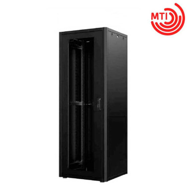 MTI RTN3668CL1 - Armario Rack 19" 36U A600 F800 puerta frontal cristal, posterior  metálica doble, Color negro