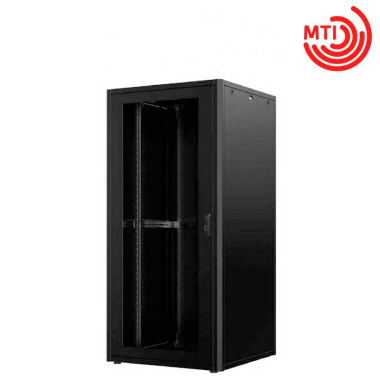 MTI RTN3288CL1 - Armario Rack 19" 32U A800 F800 puerta frontal cristal, posterior  metálica doble, Color negro