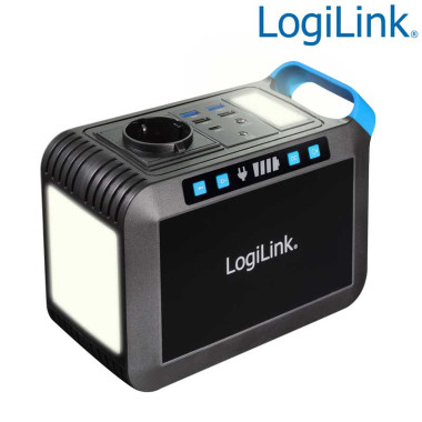 Logilink PPS0200 - Estación eléctrica portátil, 200W, 40.000mAh IP20, Panel luz led