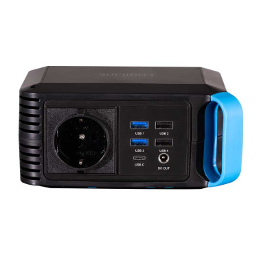 Logilink PPS0080 - Estación eléctrica portátil, 80W, 24.000mAh IP20, Panel luz led