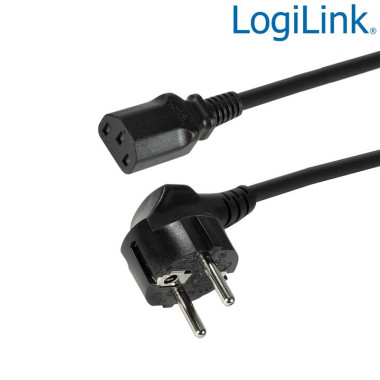 Logilink CP090 - 1,8m Cable de Alimentación CPU-RED Negro | Marlex Conexion