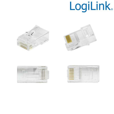 Logilink MP0027 - 50 Conectores RJ45 UTP Cat.6 Macho ''Pass Through''