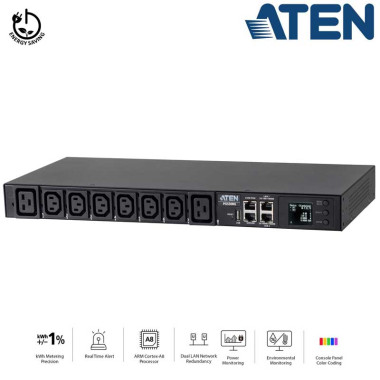 Aten PG5308G - PDU eco 1U de 8 Tomas 6  C13 y 2 C19, 32A