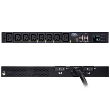 Aten PG6308G - PDU eco conmutada 1U de 8 Tomas 6  C13 y 2 C19, 32A