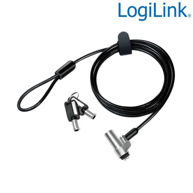 Logilink NBS013 - Cable antirrobo para portátil ranura nano con 2 llaves