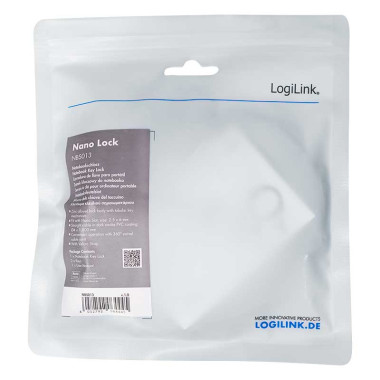 Logilink NBS013 - Cable antirrobo para portátil ranura nano con 2 llaves