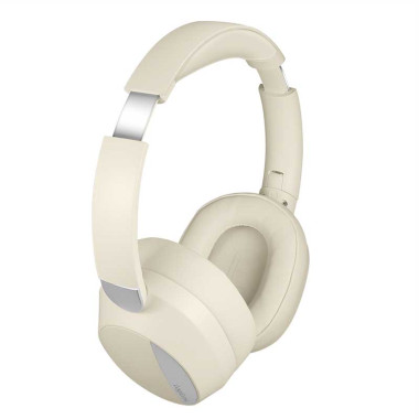 LogiLink BT0071C - Auriculares Bluetooth 6.0 Cancelación Activa del Ruido (ANC), Beige