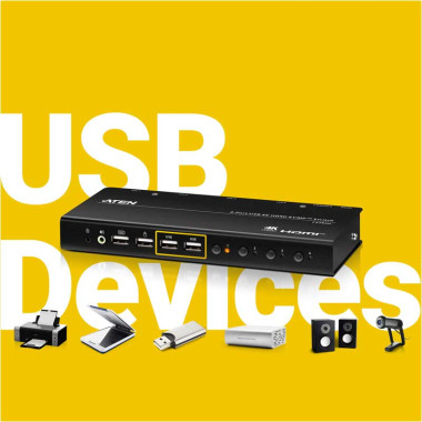 Aten CS784H - KVM de 4 Puertos USB  HDMI 4K