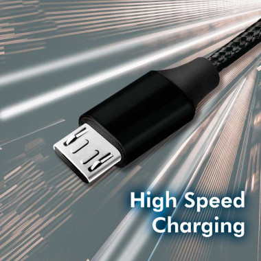 Logilink CU0143 - 0,30m Cable USB 2.0 A Macho a Micro B Macho, Carcasa de metal, Negro