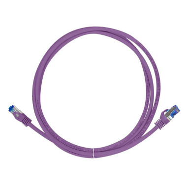 Logilink C6A039S - 1m Latiguillo UtraFlex RJ45 Cat.6A S/FTP COBRE Violeta, Certificado