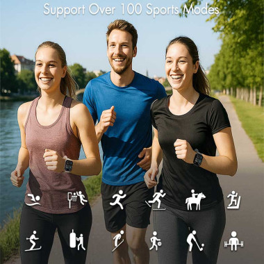 Logilink SW0001P - Reloj inteligente "Edge", pantalla táctil LCD de 1,83", BT 5.2, IP68, Rosa