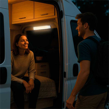 Logilink LED022 - Luz LED, 30 cm, 100 lm, 1100 mAh, con detector de movimiento, blanca