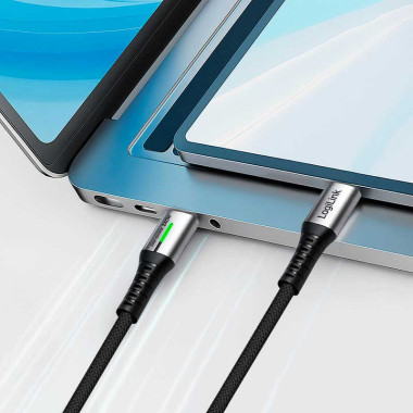 Logilink CU0442 - 1m Cable USB 3.2 (Gen 2x2) Tipo C Macho-Macho, Negro, 20 Gbps, 240 W