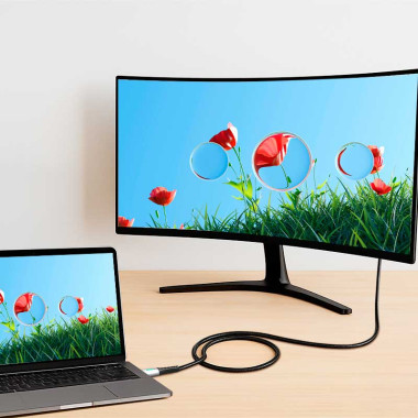 Logilink CU0432 - 1m Cable USB 3.2 (Gen 2x2) Tipo C Macho-Macho, Negro, 20 Gbps, 100 W