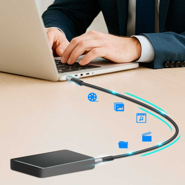 Logilink CU0431 - 0,5m Cable USB 3.2 (Gen 2x2) Tipo C Macho-Macho, Negro, 20 Gbps, 100 W