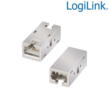 Logilink NP0067 - Acoplador en linea Keystone Cat.6A STP, 360°, para uso industrial