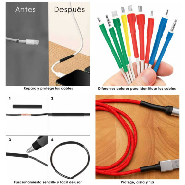Logilink KAB0123 - 800 tubos termoencogibles, 45 mm de longitud, relación de retracción 2:1, colores