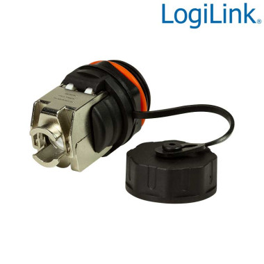 LogiLink NP0085 - Conector Keystone RJ45 Cat.6A apantallado para exterior, IP68