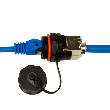LogiLink NP0085 - Conector Keystone RJ45 Cat.6A apantallado para exterior, IP68