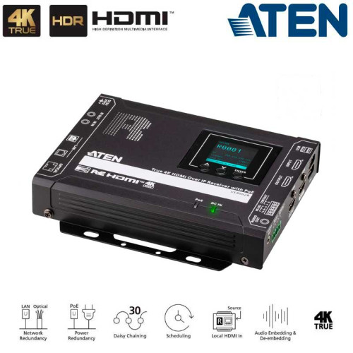 Aten VE8962R - Receptor HDMI sobre IP 4K Real con PoE