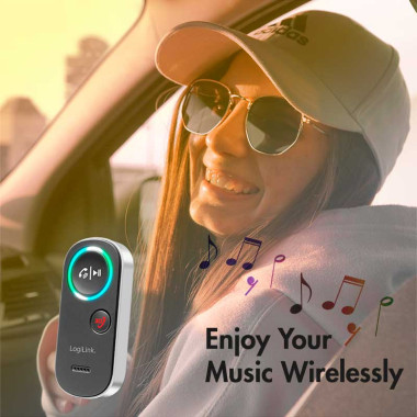 LogiLink BT0068 - Receptor de audio Bluetooth 5.4 con micrófono incorporado