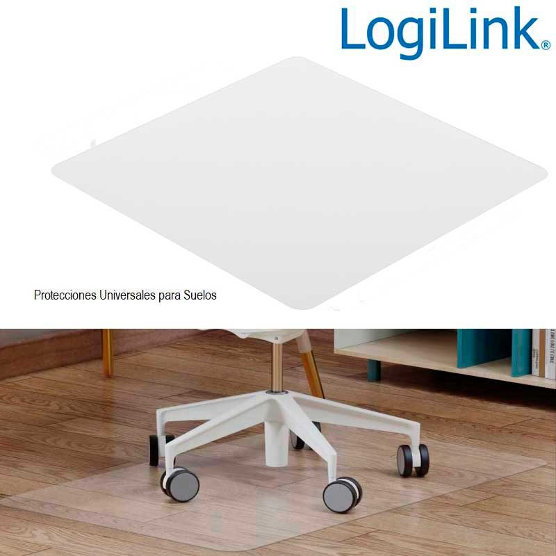 LogiLink EO0086 - Alfombrilla protectora de suelo, 117 x 120cm, resistente al agua, transparente