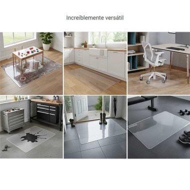 LogiLink EO0086 - Alfombrilla protectora de suelo, 117 x 120cm, resistente al agua, transparente