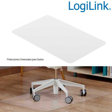 LogiLink EO0085 - Alfombrilla protectora de suelo, 120 x 90cm, resistente al agua, transparente