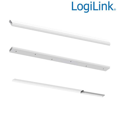LogiLink KAB0112 - Canaleta para cables 750 x 60 x 20mm, color blanco, PVC
