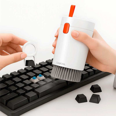 LogiLink RP0025 - Kit de limpieza 20 en 1 para auriculares, teclados, cámaras, teléfonos, pantallas