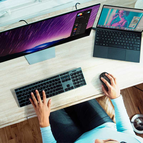 LogiLink ID0204  Ratón inalámbrico de 2,4 GHz y Bluetooth 4.0, 800/1200/1600 ppp, Negro