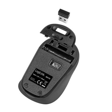 LogiLink ID0193 - Ratón ergonómico, inalámbrico, 2,4 GHz, 1600 dpi