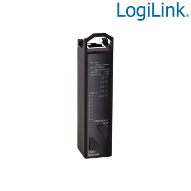 LogiLink WZ0076 - Tester de cables de red 3 en 1 de continuidad y mapeo de puertos