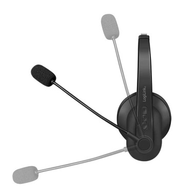 LogiLink BT0059 - Auriculares mono BT 5.0 con soporte de carga y micrófono