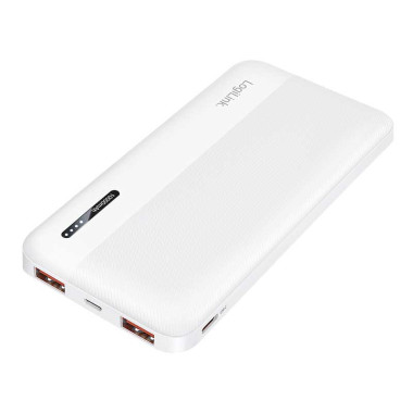 LogiLink PA0372W - Mobile Power Bank 10.000mAh, LiPo, PD 20W QC 3.0, Blanco