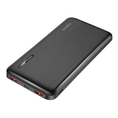 LogiLink PA0372 - Power Bank 10.000mAh, LiPo, PD 20W QC 3.0, Negro