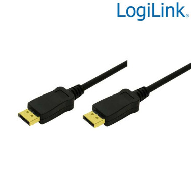 Logilink CV0032 - 5m Cable DisplayPort 1.1 Negro | Marlex Conexion