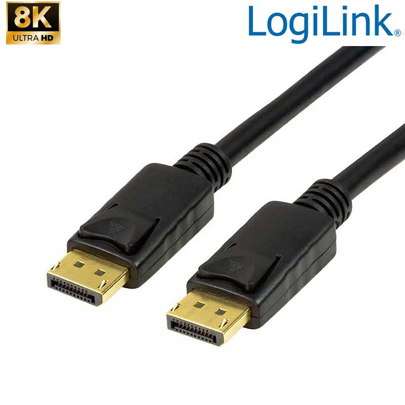 Logilink CV0139 - 5m Cable DisplayPort 1.4 (8K/ 60Hz) Negro | Marlex Conexion