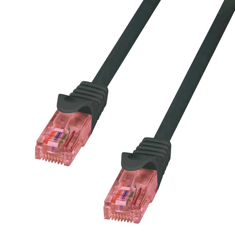 Logilink CQ2013U - Cable de red Cat.6 U/UTP Cobre LSHZ Negro de 0.25m