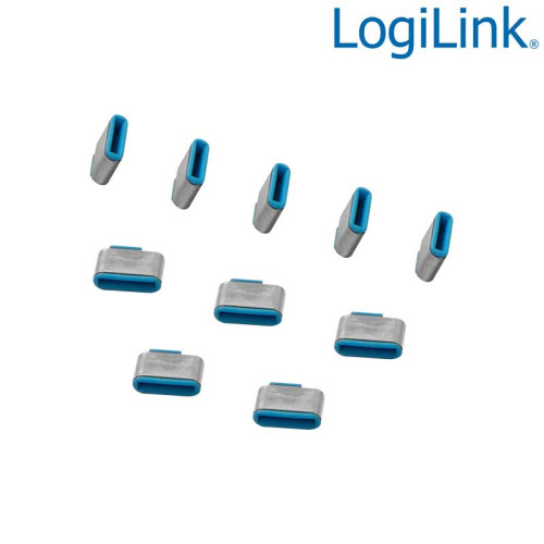 LogiLink AU0053 - Bloqueo de puertos USB-C (10 cerraduras, sin llave)