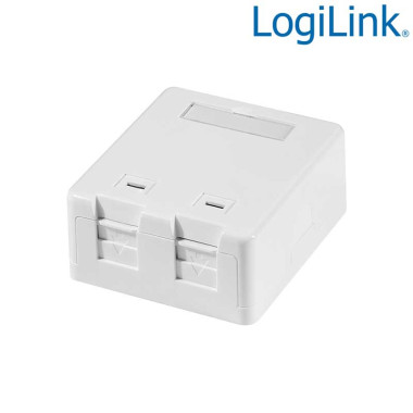 LogiLink NK4080 - Caja Superficie para 2 conectores tipo Keystone