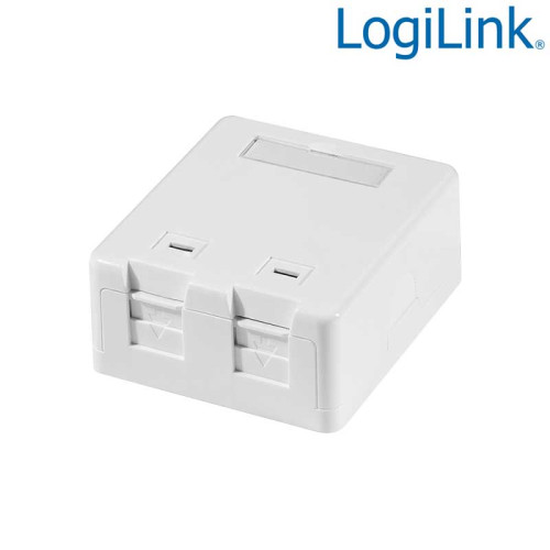 LogiLink NK4080 - Caja Superficie para 2 conectores tipo Keystone