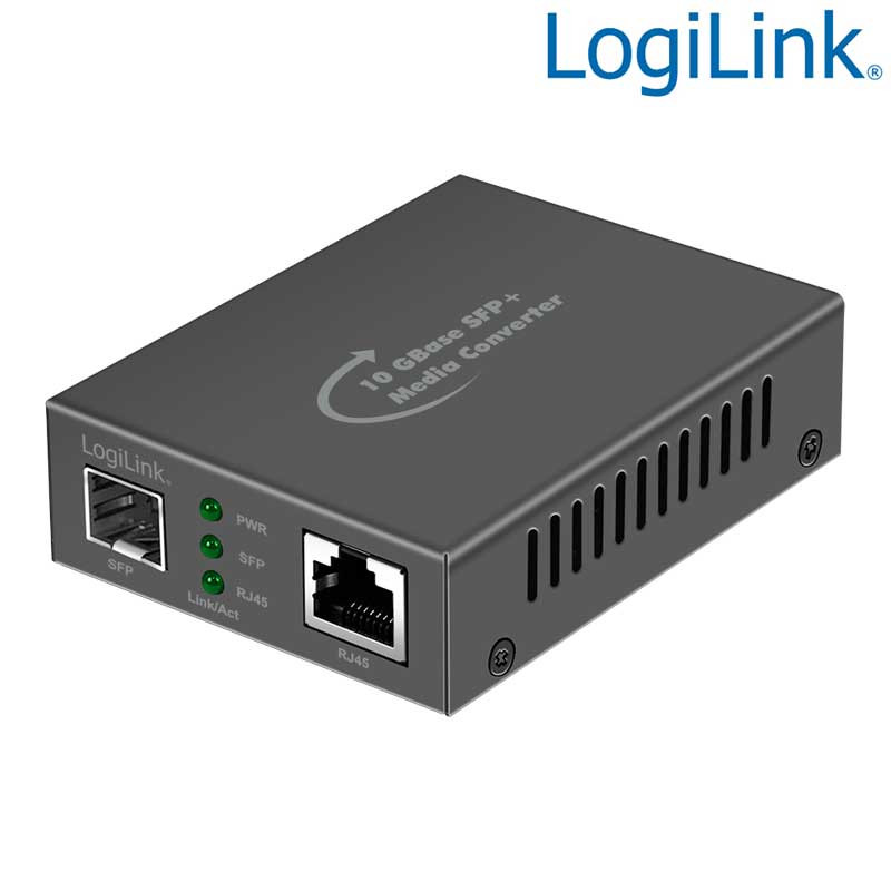 LogiLink NMC003 - Convertidor de medios de 10 Gigabit RJ45 a 10G SFP+